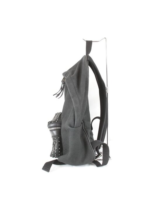 Saint Laurent Yves Studded Backpack Cotton Canvas Black main image 6